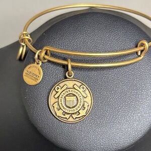Alex and Ani United States Coast Guard Nautical Gold-Tone Charm Bracelet